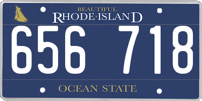 RI license plate 656718