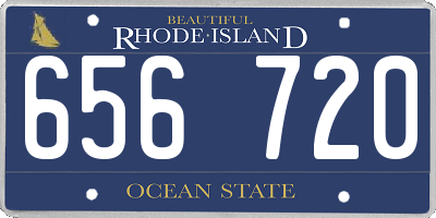 RI license plate 656720