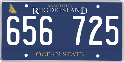 RI license plate 656725