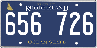 RI license plate 656726