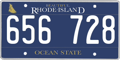 RI license plate 656728