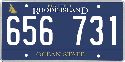 RI license plate 656731