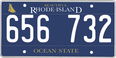 RI license plate 656732