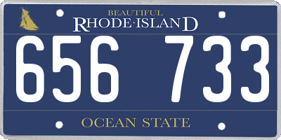 RI license plate 656733