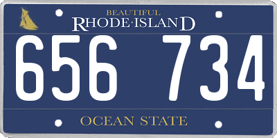 RI license plate 656734