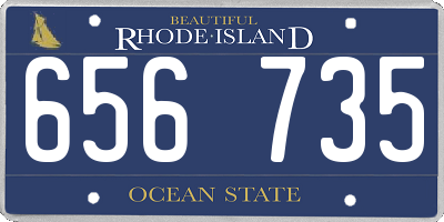 RI license plate 656735