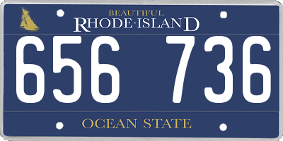RI license plate 656736