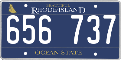 RI license plate 656737