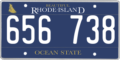 RI license plate 656738