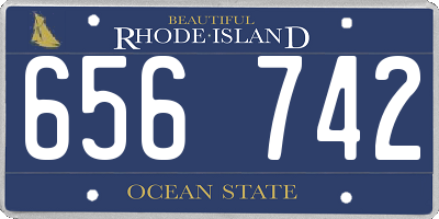 RI license plate 656742