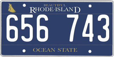 RI license plate 656743