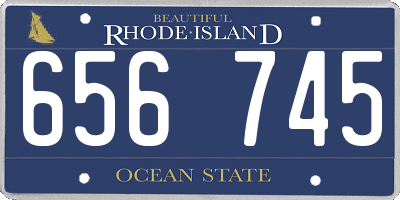 RI license plate 656745