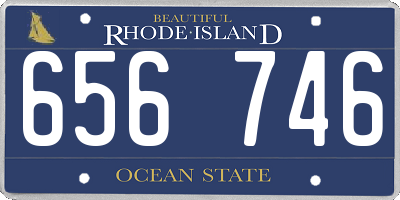 RI license plate 656746