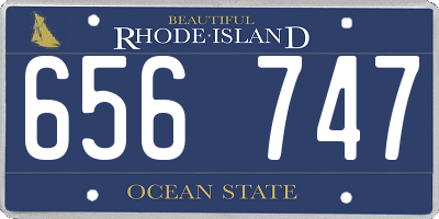RI license plate 656747