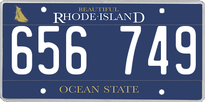 RI license plate 656749