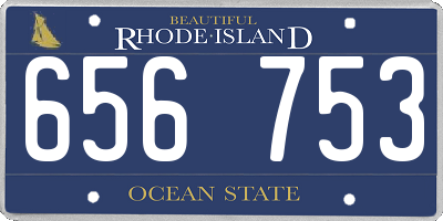RI license plate 656753
