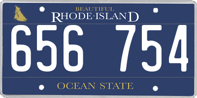 RI license plate 656754