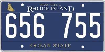 RI license plate 656755