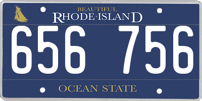 RI license plate 656756