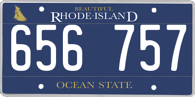 RI license plate 656757