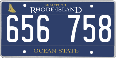 RI license plate 656758