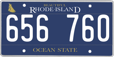 RI license plate 656760