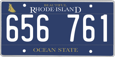 RI license plate 656761
