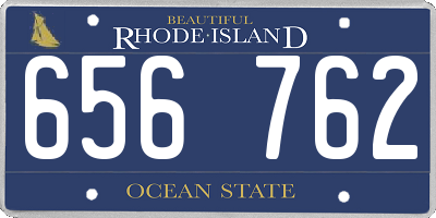 RI license plate 656762