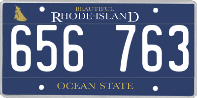 RI license plate 656763