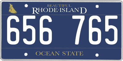 RI license plate 656765