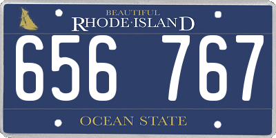 RI license plate 656767