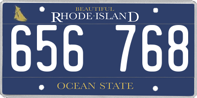 RI license plate 656768