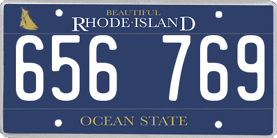RI license plate 656769