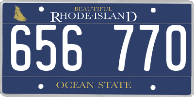RI license plate 656770