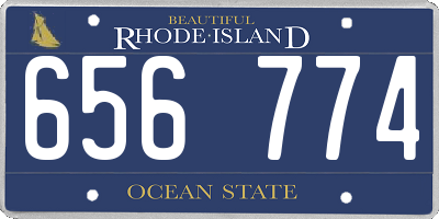 RI license plate 656774