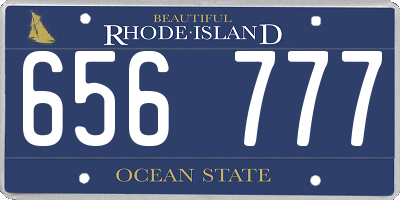 RI license plate 656777