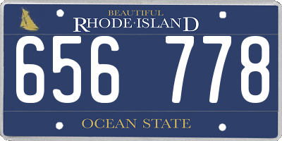 RI license plate 656778
