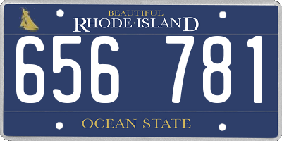 RI license plate 656781