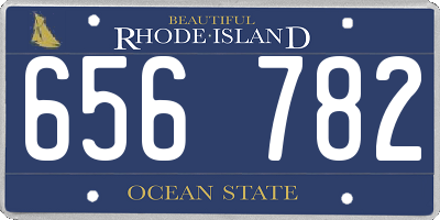 RI license plate 656782