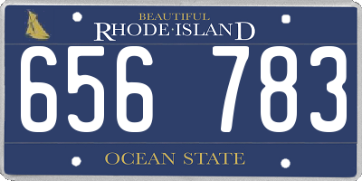 RI license plate 656783