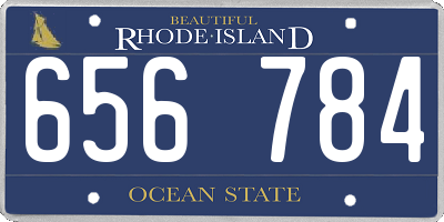 RI license plate 656784