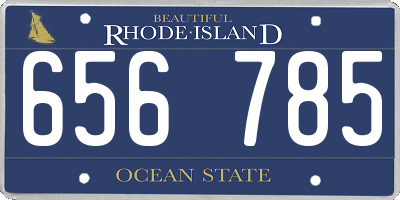 RI license plate 656785