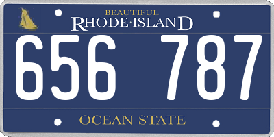 RI license plate 656787