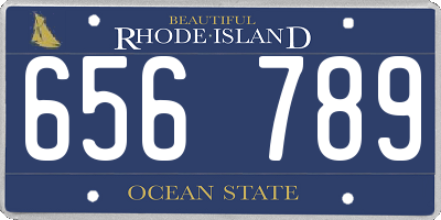 RI license plate 656789