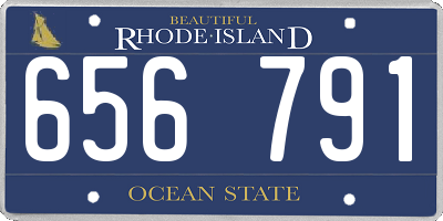 RI license plate 656791