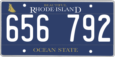 RI license plate 656792
