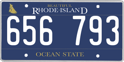 RI license plate 656793