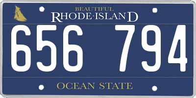 RI license plate 656794