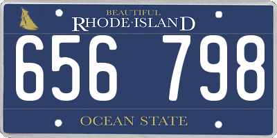 RI license plate 656798