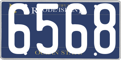 RI license plate 6568